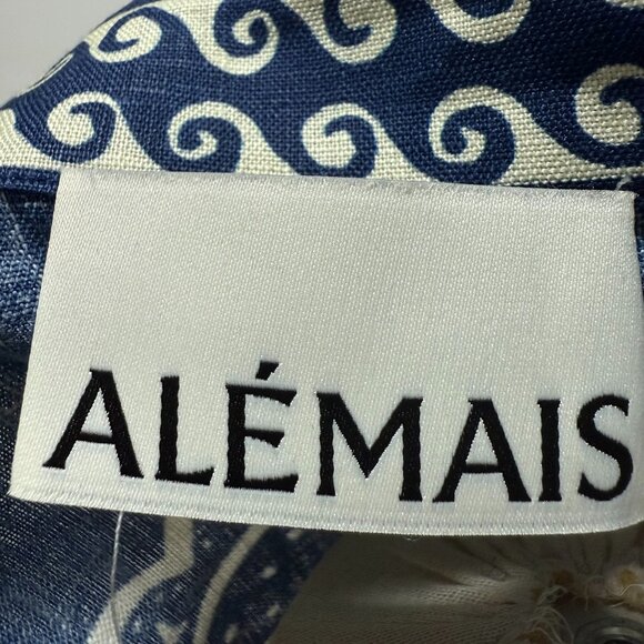 Alemais Oceane Blue and White Mini Dress - Picture 10 of 11